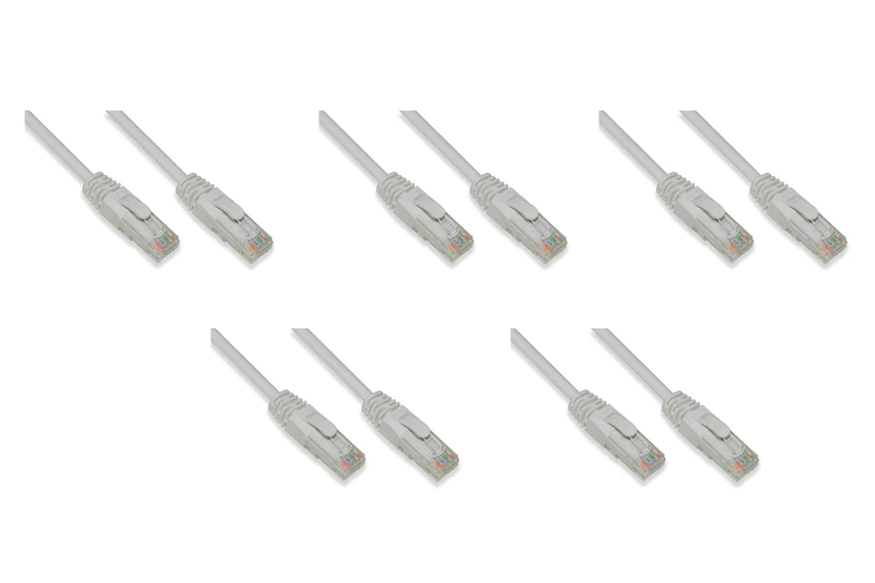 LINK LK6AU10005 - Network Cable Category 6a Unshielded UTP AWG24 Grey Colour Halogenfree Mt 10 Pack of 5 Pieces