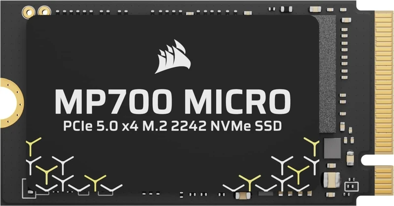 Corsair MP700 MICRO 2TB PCIe 5.0 NVMe M.2 2242 SSD – Up to 10,000 MB/s Read, 8,500 MB/s Write – Gen5 Speed for Laptops & Mini PCs – Black