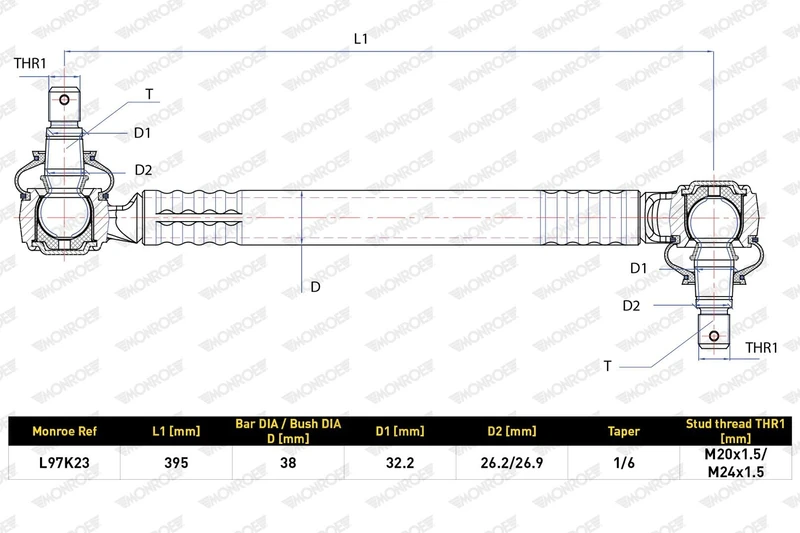 MONROE STABILISER LINK | L97K23 | OE-MATCHING QUALITY | STABLE HANDLING