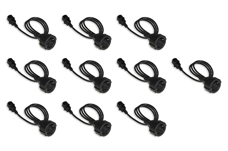 LINK LKADSK1510 - power adapter cable German Schuko female socket - iec c14 male mt 1.50 pack of 10 pieces - Image 1