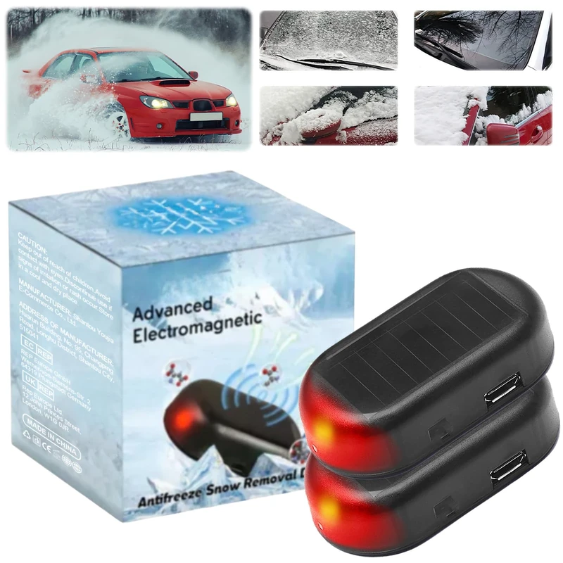 Electromagnetic Anti-Freezing Snow Removal Device, Electromagnetic Snow Melter, Car Interference Antifreeze Device, Car Defroster, De Icer for Car, Anti Freeze Snow Removal Tool for Ice, Snow (2pcs-A)