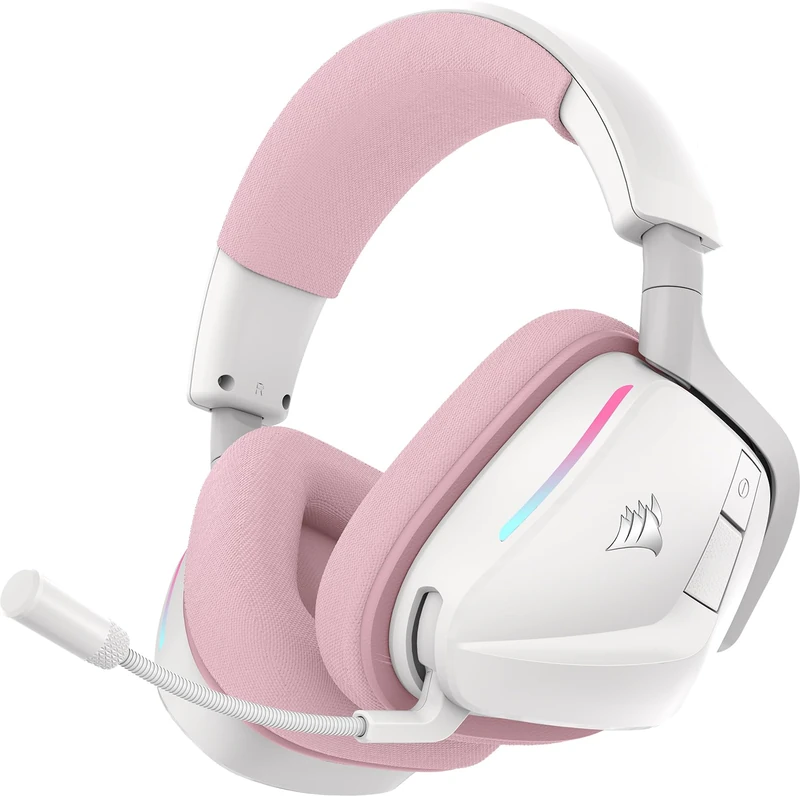 Corsair VOID v2 Wireless Gaming Headset with Bluetooth for PC, PS5, PS4, Switch & Mobile – Dolby Atmos, Dual Wireless Multiplatform, Long Battery Life, Fast Charging – Pink