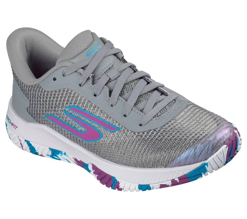Skechers Women's Viper Court Pro 2.0 Trainer, Grey, 3 UK