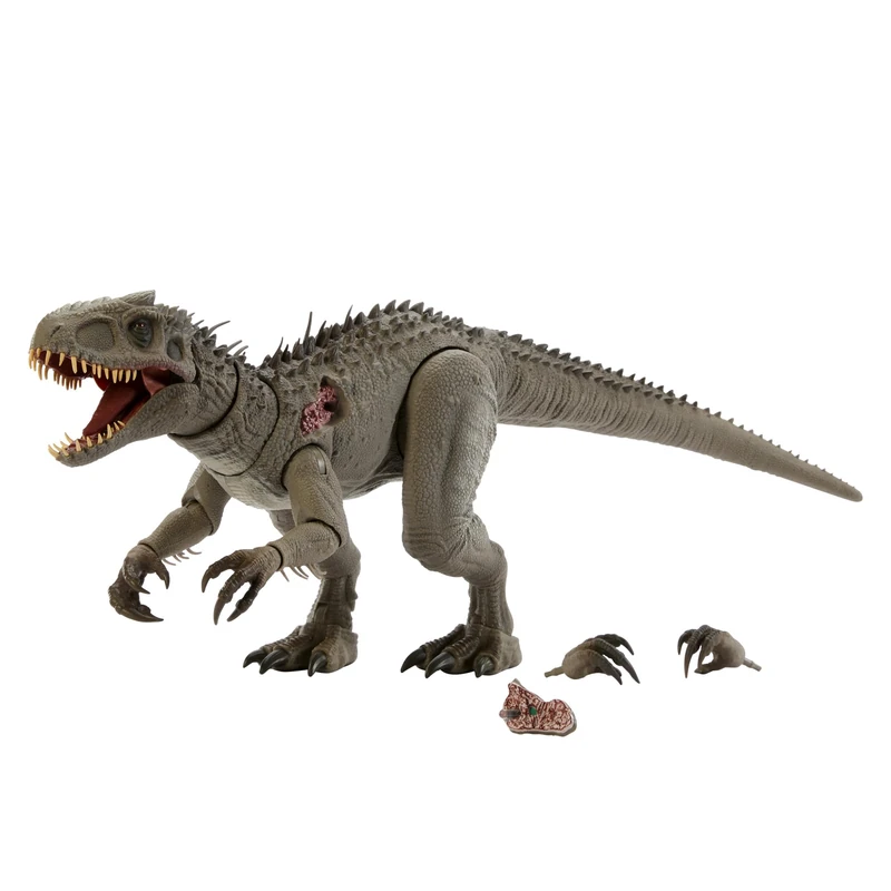 Mattel Jurassic World Hammond Collection Indominus Rex Deluxe Articulated Action Figure Large Size, Swappable Claws & Tracking Implant, JKG98