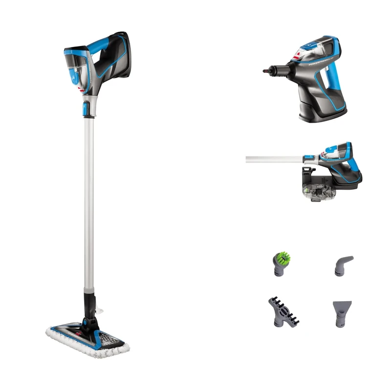 BISSELL PowerFresh Slim Steam, 3-in-1 Steam Cleaner, Converts From Steam Floor Cleaner to Handheld Steam Cleaner,Lightweight, Multipurpose Handheld Steamer, Tools Included, 1600W, 1,86kg, 4268E