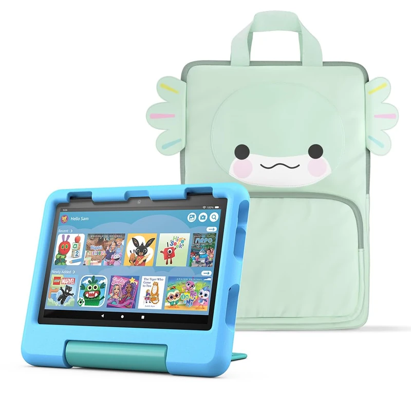 Amazon Fire HD 8 Kids tablet (newest gen), ages 3–7 | 8" HD screen, parental controls, 13-hr battery, 32 GB + Carrying Case for Amazon Kids Tablets - Image 1