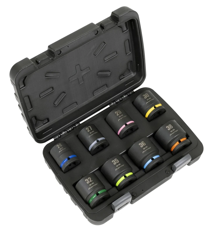 Sealey Premier Impact Socket Set 3/4" Sq Drive 8pc - Colour-Coded - AK8890M