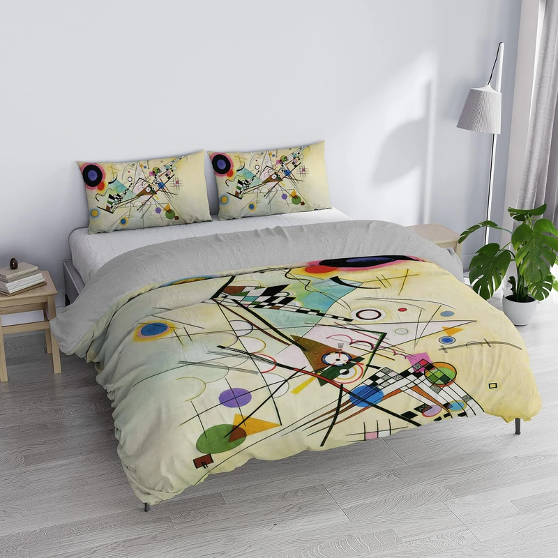 SD61 "Dreams of Author" Double Duvet Cover Set, 100% Cotton, Made in Italy, 250 x 200 cm with Double Flap 50 cm + 2 Pillowcases 50 x 80 cm with Internal Flap, Digital Print