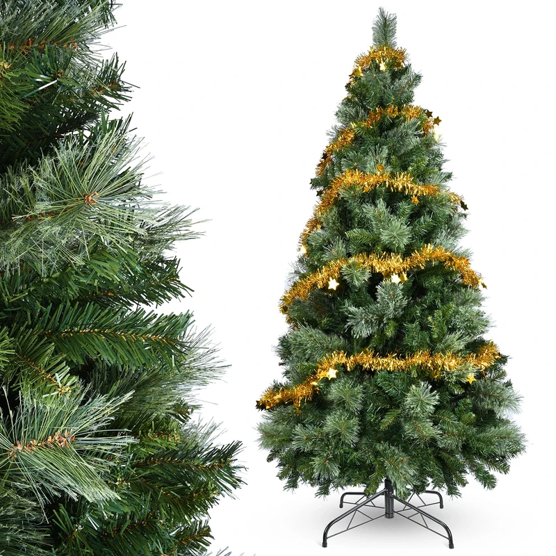 YEAUPE PRO Artificial Christmas Tree in PVC 160 cm with 800 Tips, 3 Sections for Easy Assembly, Compact, Metal Base