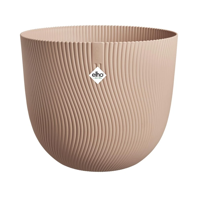 elho Sereh Round 60 - Large Plant Pot for Indoor & Outdoor - 100% Recycled Plastic - Ø 59 x H 50.6 cm - Brown/Cool Clay