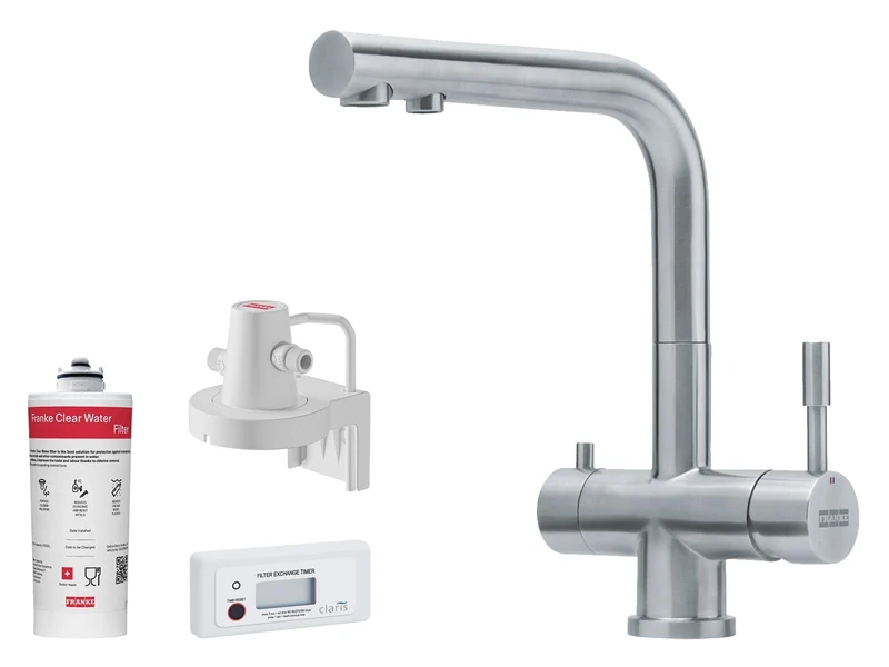 Franke Clear Water L Drinking Water Tap Set Solid Stainless Steel + Clear Water Filter