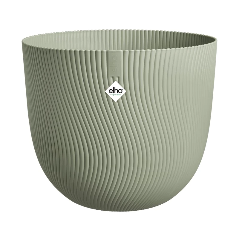 elho Sereh Round 60 - Large Plant Pot for Indoor & Outdoor - 100% Recycled Plastic - Ø 59 x H 50.6 cm - Green/Nordic Green