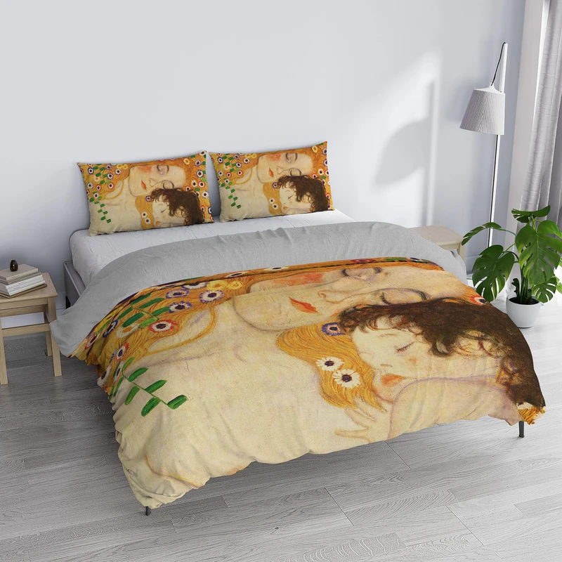 SD50 Double Duvet Cover Set, 100% Cotton, Made in Italy, 250 x 200 cm with Double Flap 50 cm + 2 Pillowcases 50 x 80 cm with Internal Flap, Digital Print - Image 1