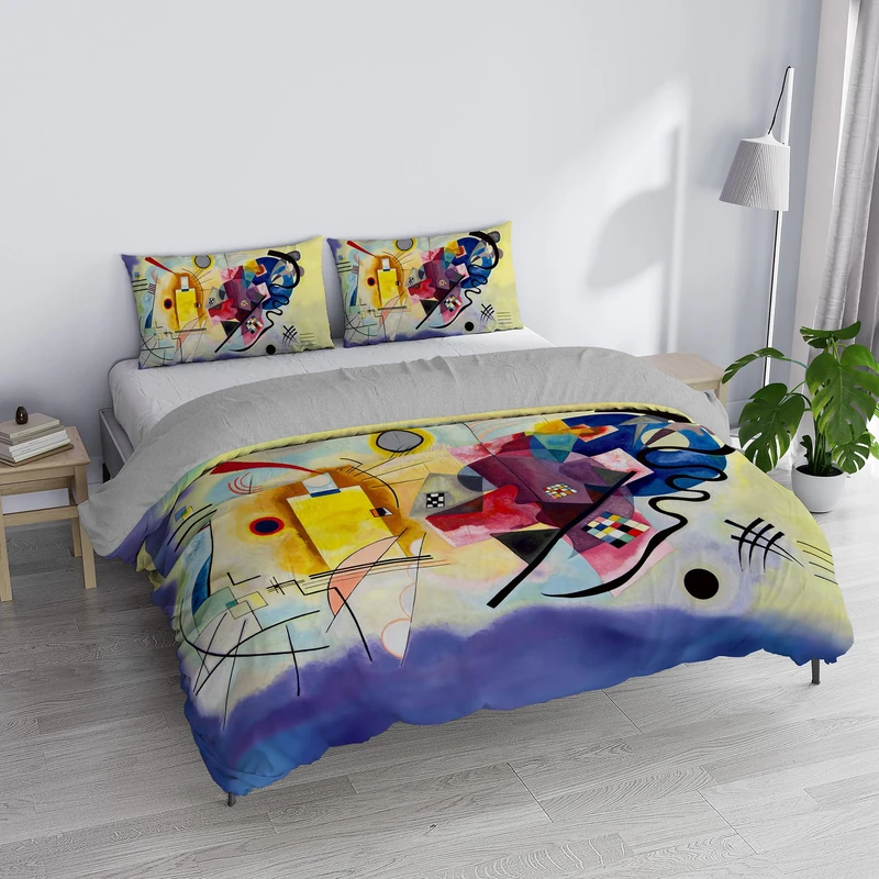 SD57 Double Duvet Cover Set, 100% Cotton, Made in Italy, 250 x 200 cm with Double Flap 50 cm + 2 Pillowcases 50 x 80 cm with Internal Flap, Digital Print