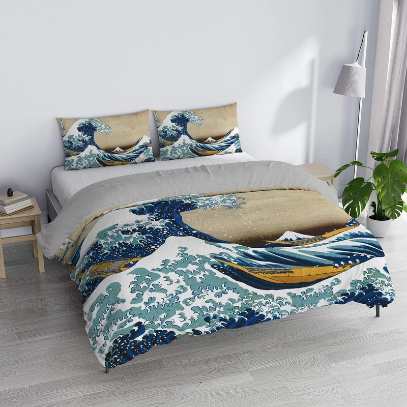 SD51 "Dreams of Author" Double Duvet Cover Set, 100% Cotton, Made in Italy, 250 x 200 cm with Double Flap 50 cm + 2 Pillowcases 50 x 80 cm with Internal Flap, Digital Print - Image 1