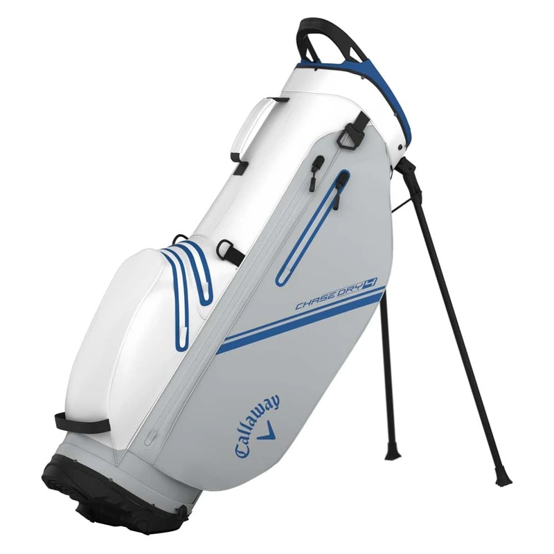Callaway Golf Chase Dry Waterproof Stand Bag 2026, White/Silver/Royal