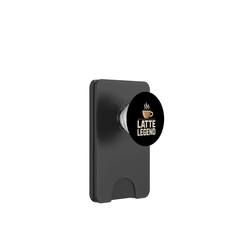 Latte Legend Coffee Lover Barista Caffeine Humor PopSockets PopWallet for MagSafe - Image 1