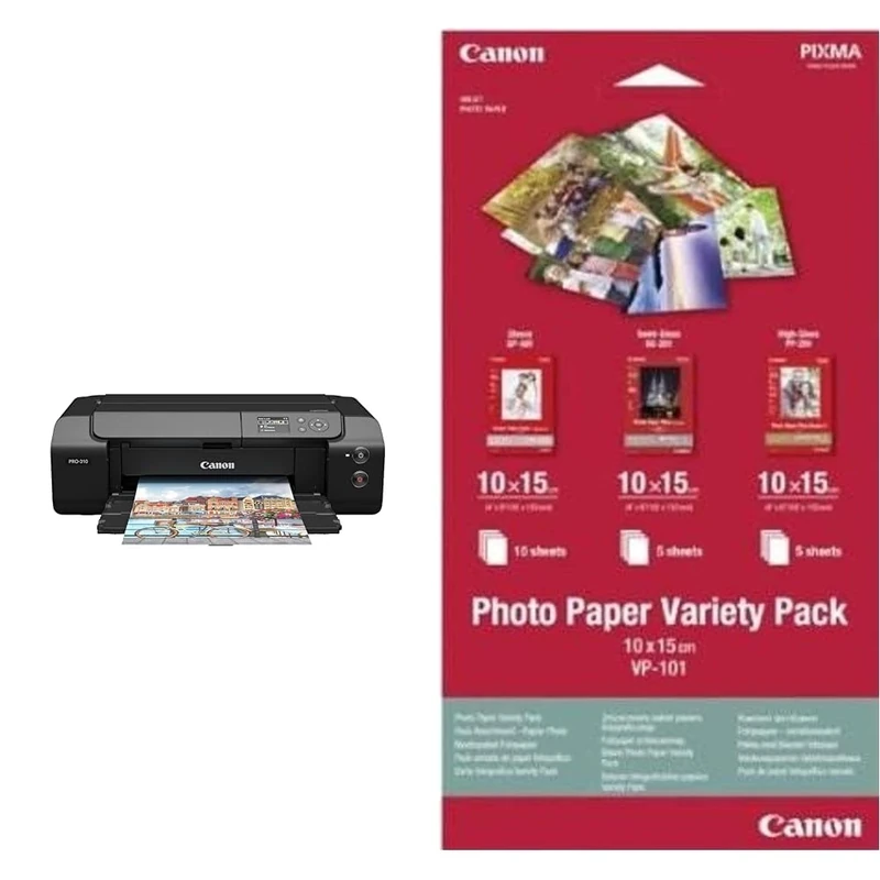 Canon imagePROGRAF PRO-310 A3 Plus Colour Photo Wireless Printer - 10-Pigment Based Ink Technology - Borderless Printing - WiFi Ethernet Connectivity & 10 x 15 cm Photo Paper