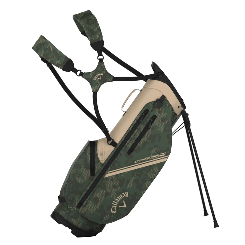 Callaway Golf Chase Dry Waterproof Stand Bag 2026, Tan/Green Camo