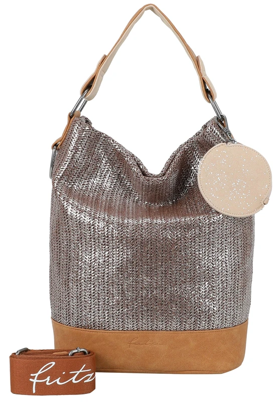 Fritzi aus Preußen shoulder bag cross body bag Olga Limited Panther Painted Straw Straw Nut bronze - Image 1