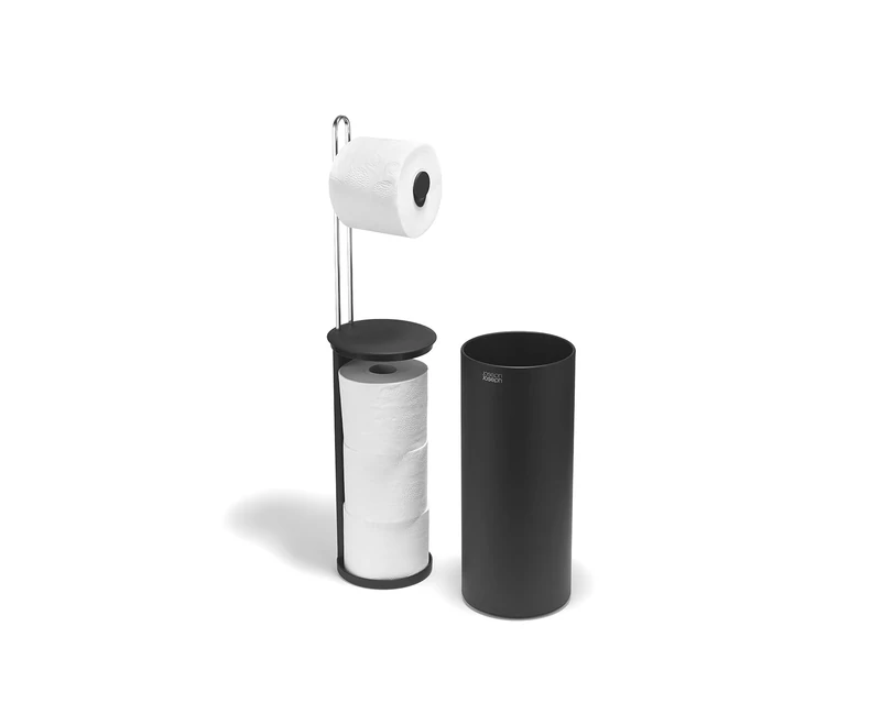 Joseph Joseph EasyStore Toilet Paper Holder - Matt Black