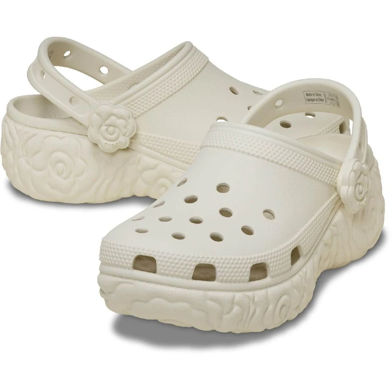 Crocs, Women, Classic Platform Bloom Clog, Summit White, 5 UK Women