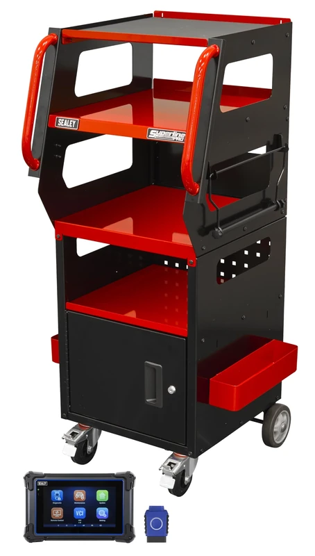 Sealey Diagnostic Tablet & Trolley - Red - SDS1R