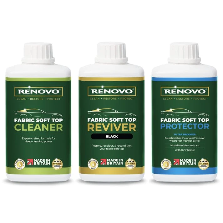 Renovo Fabric Soft Top Restoration Kit - Black – 500 ml