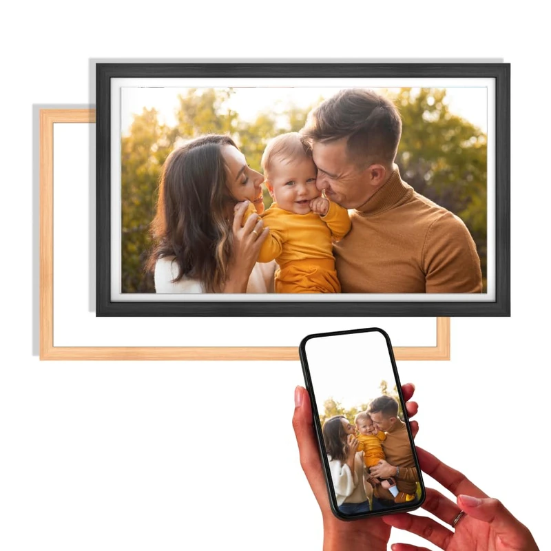 AGFA Photo – Realiview APF2400 Wi-Fi 24 Inch Smart Photo Frame LCD Touch Screen – Photos/Videos, Clock, Weather, Auto-Rotation, 32GB Memory, FRAMEO iOS/Android App