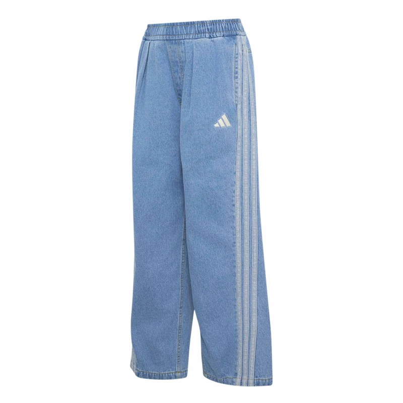 adidas Women's Stadium Washed Denim Loose Fit Pants, Crystal Sky, L