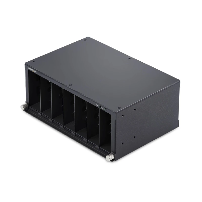 StarTech.com 7-Slot Unmanaged Media Converter Chassis, 10in Rackmount for MCM Media Converter Series, Active Cooling, TAA