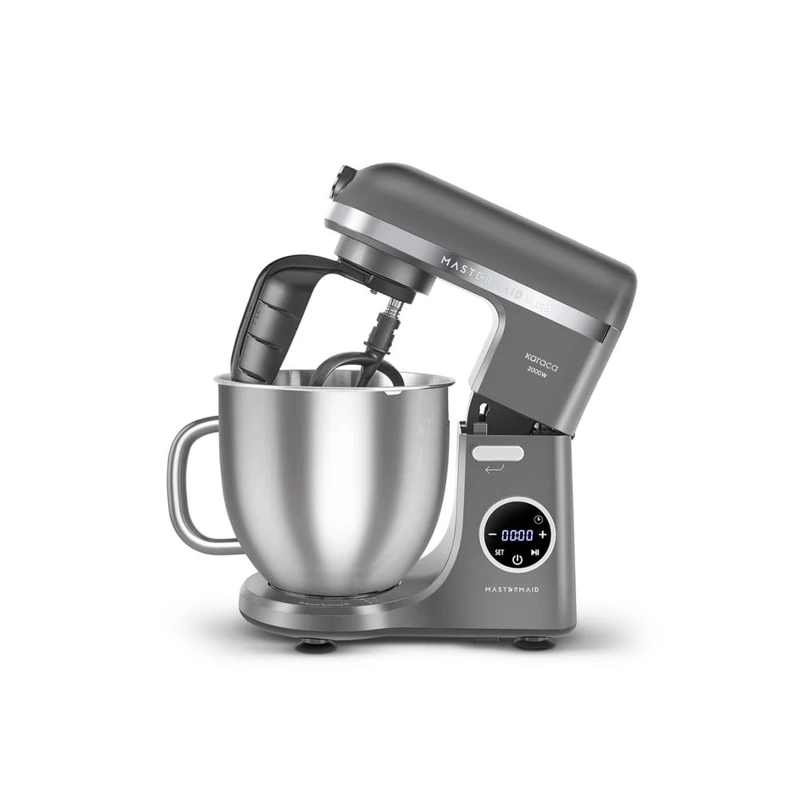 Karaca Mastermaid Chef Ultra Digital Stand Mixer, 7L, 2000W, Overheat Protection, Splash Guard, 7 L Stainless Steel Bowl, Zero‑Side Tech, 10 Speed, Galaxy Grey - Image 1