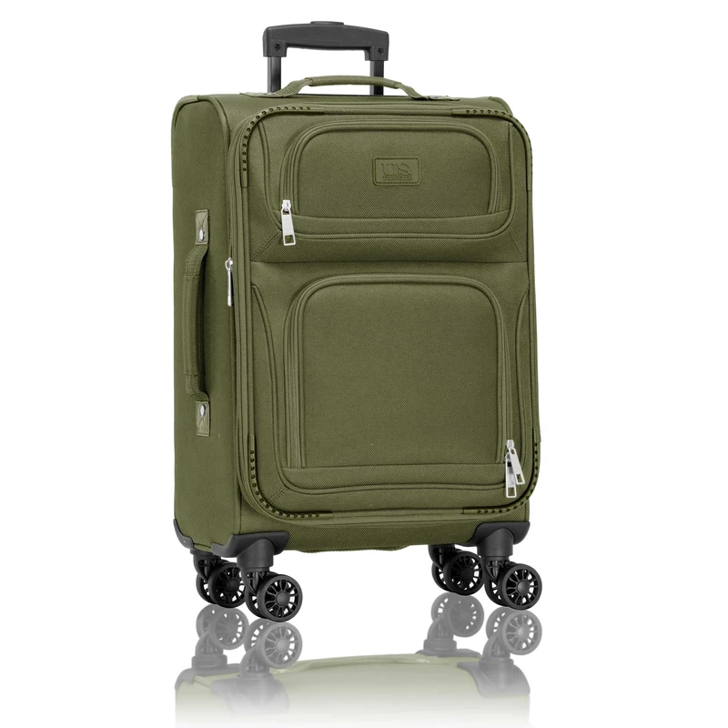 U.S. Traveler Rio Lightweight Softside Rolling Carry-on Suitcase, 4-Wheel, Green, 4-Wheel Single, U.s. Traveler Rio Lightweight Softside Rolling Carry-on Suitcase