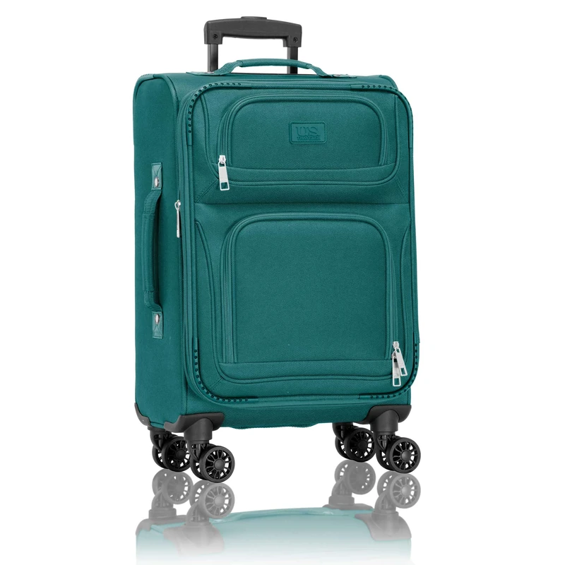 U.S. Traveler Rio Lightweight Softside Rolling Carry-on Suitcase, 4-Wheel, Teal, 4-Wheel Single, U.s. Traveler Rio Lightweight Softside Rolling Carry-on Suitcase - Image 1