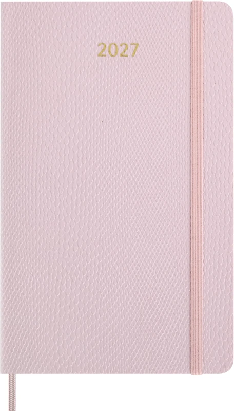 Moleskine Weekly Planner 2027, Vegan Soft Cover Precious and Ethical 12 Month Diary with Space for Notes, and Gift Box, Large 13x21 Cm, Cherry Blossom Pink - Image 1
