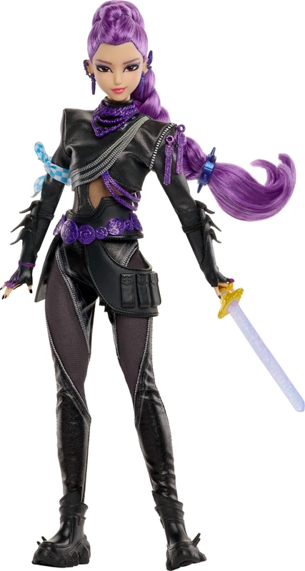 Mattel KPop Demon Hunters HUNTR/X Rumi Deluxe Fashion Doll in Removable Battle Look with Sword Accessory & 11 Posable Joints, Inspired by the Movie, JRW19