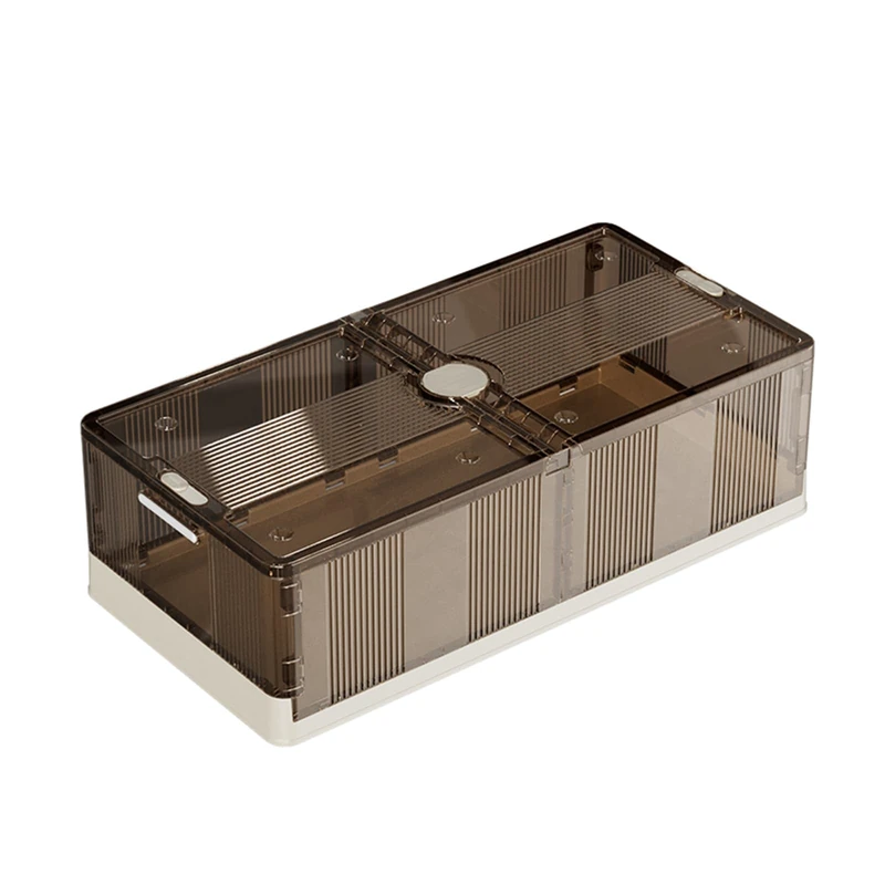 GarveeHome Underbed Storage Box, Pack of 2, Transparent Underbed Storage Box with Wheels Lid, 125 L Bed Box Organiser, Storage Bag, Foldable Underbed Box for Clothes, Shoes, Blankets, Bedding