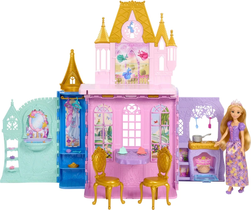 Mattel Disney Princess Portable Castle Playset & Rapunzel Doll
