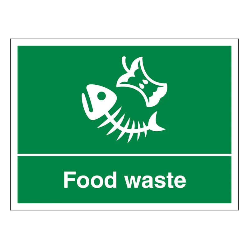 Food Waste - Landscape 600 x 450 mm - Glow In The Dark Self Adhesive Vinyl