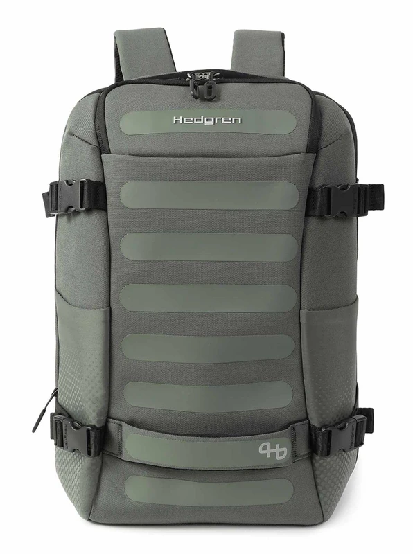 Hedgren Mochila Comby Trip Exp Travel Backpack 15.6" + RFID Black Ink Grey Verdoso