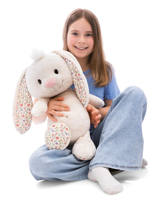 NICI Rabbit Soft Toy, Stuffed Animal Made of Soft Plush, Cute Plush Toy for Cuddling and Playing, for Children and Adults, Great Gift Idea, 50 cm, Beige - 62673