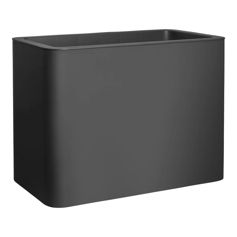FLORUS Jive Terrace High 80cm - Planter for Outdoor - 100% Recycled Plastic – L39 x W78 x H60.2 - Grey/Anthracite - Image 1