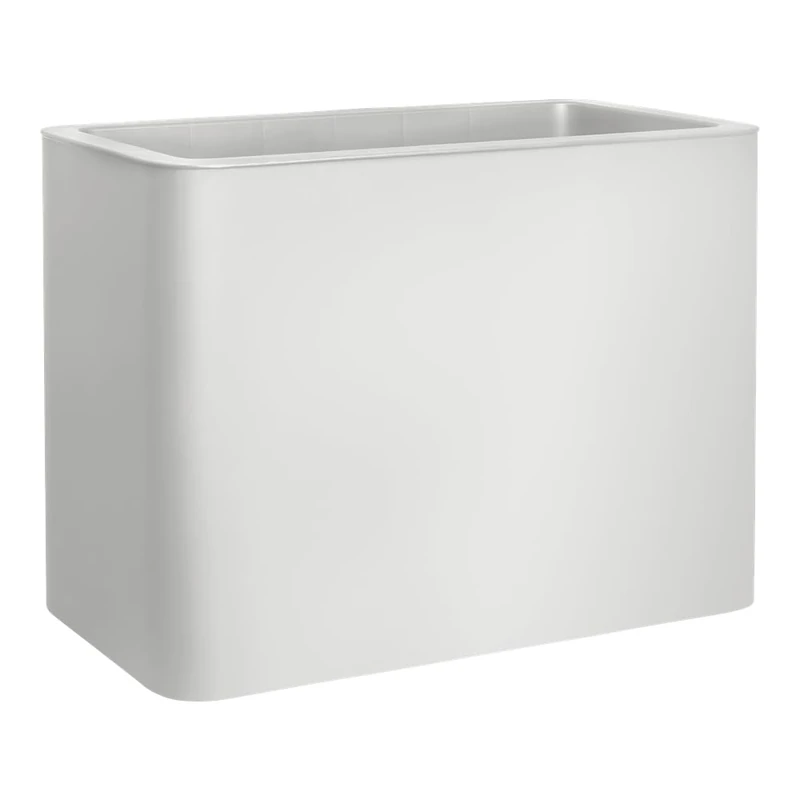 FLORUS Jive Terrace High 80cm - Planter for Outdoor - 100% Recycled Plastic – L39 x W78 x H60.2 - White/White