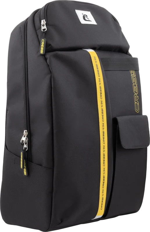 Cressi since 1946 - Leon Backpack - Practical and Functional Unisex Backpack to Be Ready for Anything, from Diving to the Gym or Studying, Black/Yellow 22 L