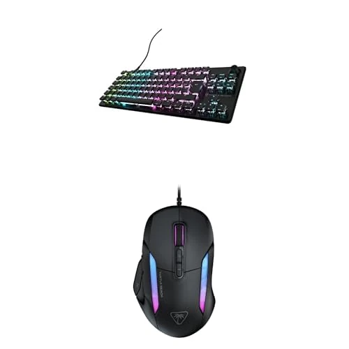 Bundle of Turtle Beach Vulcan II TKL Black RGB Tenkeyless Mechanical PC Gaming Keyboard – UK Layout + Turtle Beach Kone II Wired Ergonomic RGB Gaming Mouse