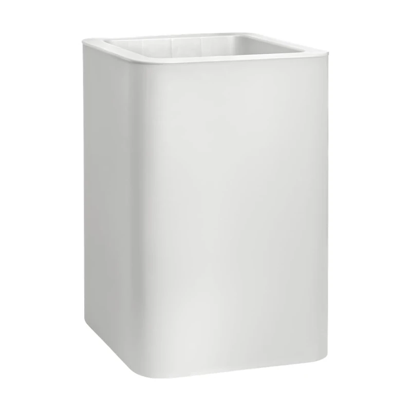 FLORUS Jive Square High 40cm - Planter for Outdoor - 100% Recycled Plastic – L39 x W39 x H60.2 - White/White - Image 1