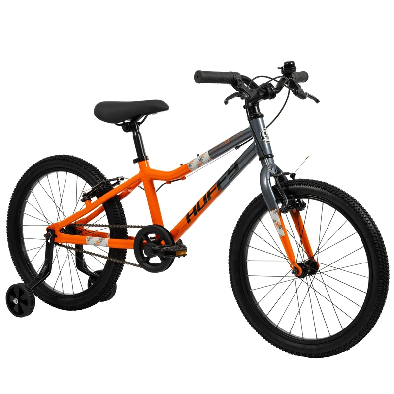 Huffy 20-inch Literide Single Speed Bike, Tangerine Orange and Pebble Grey, aged 7 to 9 years old