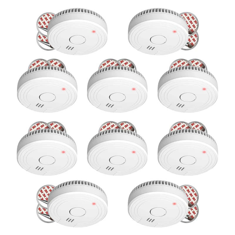 10-Pack ELRO FS1805 Smoke Alarm with 5-Year Battery and Magnetic Mounting – Complies with European Standard EN14604