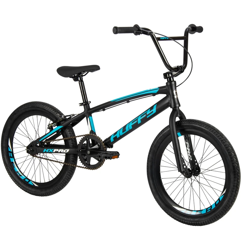 HX Pro 20-inch Aluminum BMX Race Bike, Black and Blue