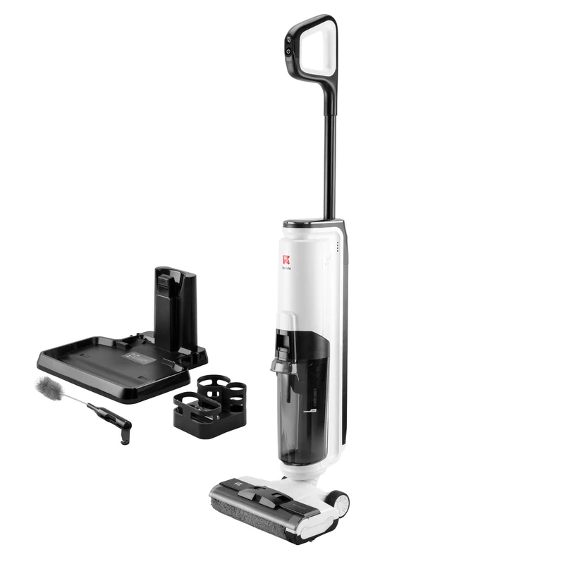 Di4 Velluto Electric Mop 2 in 1 Vacuum and Scrub, 220W Brushless Digital Motor, Self-Cleaning, Intelligent Dirt Sensor, 40 min Autonomy, LED Display, Dual Reservoir, Automatic Traction
